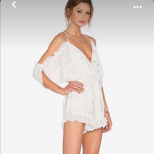 Revolve Lovers + friends white romper xs